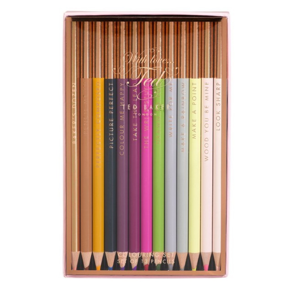 🔖  TED BAKER Set Of 13 Coloring Pencils